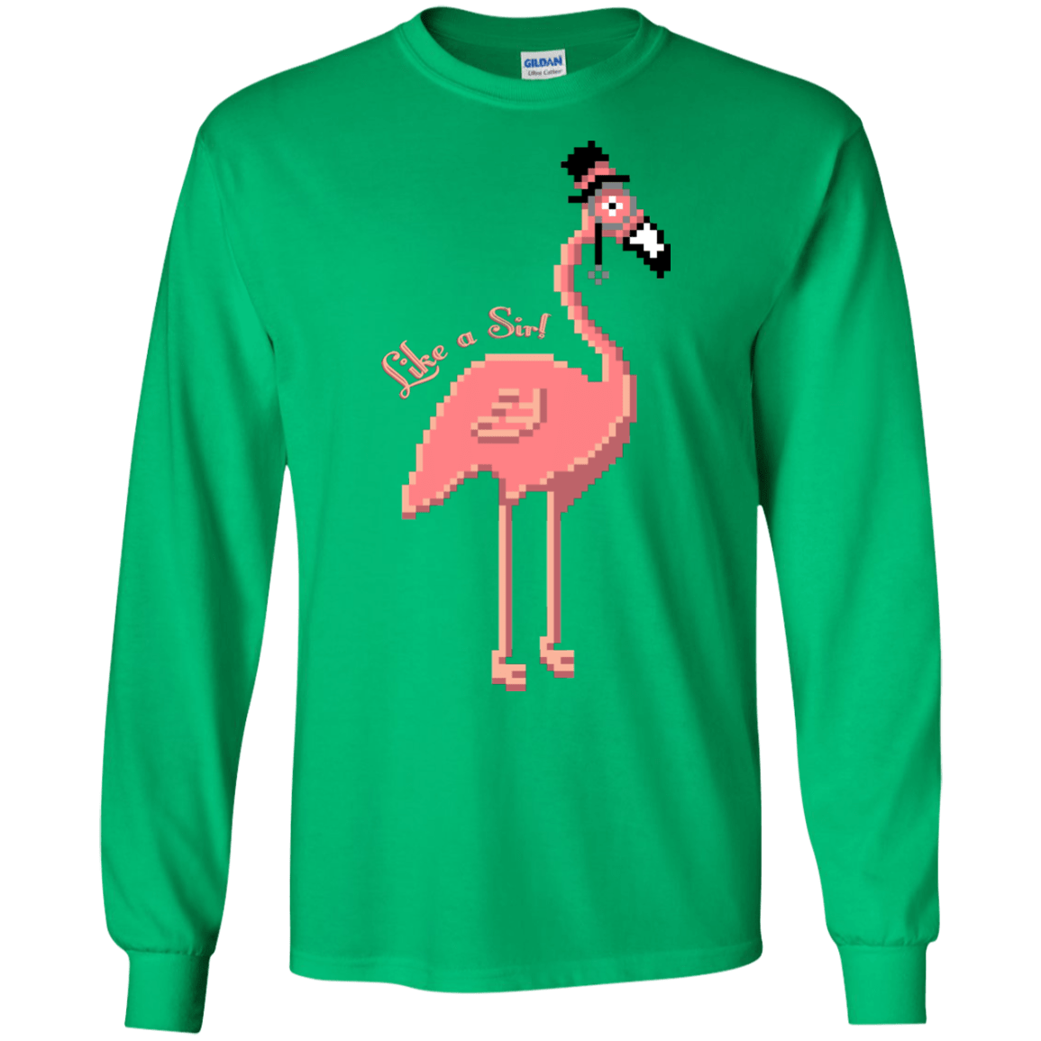 T-Shirts Irish Green / S LikeASir Flamingo Men's Long Sleeve T-Shirt