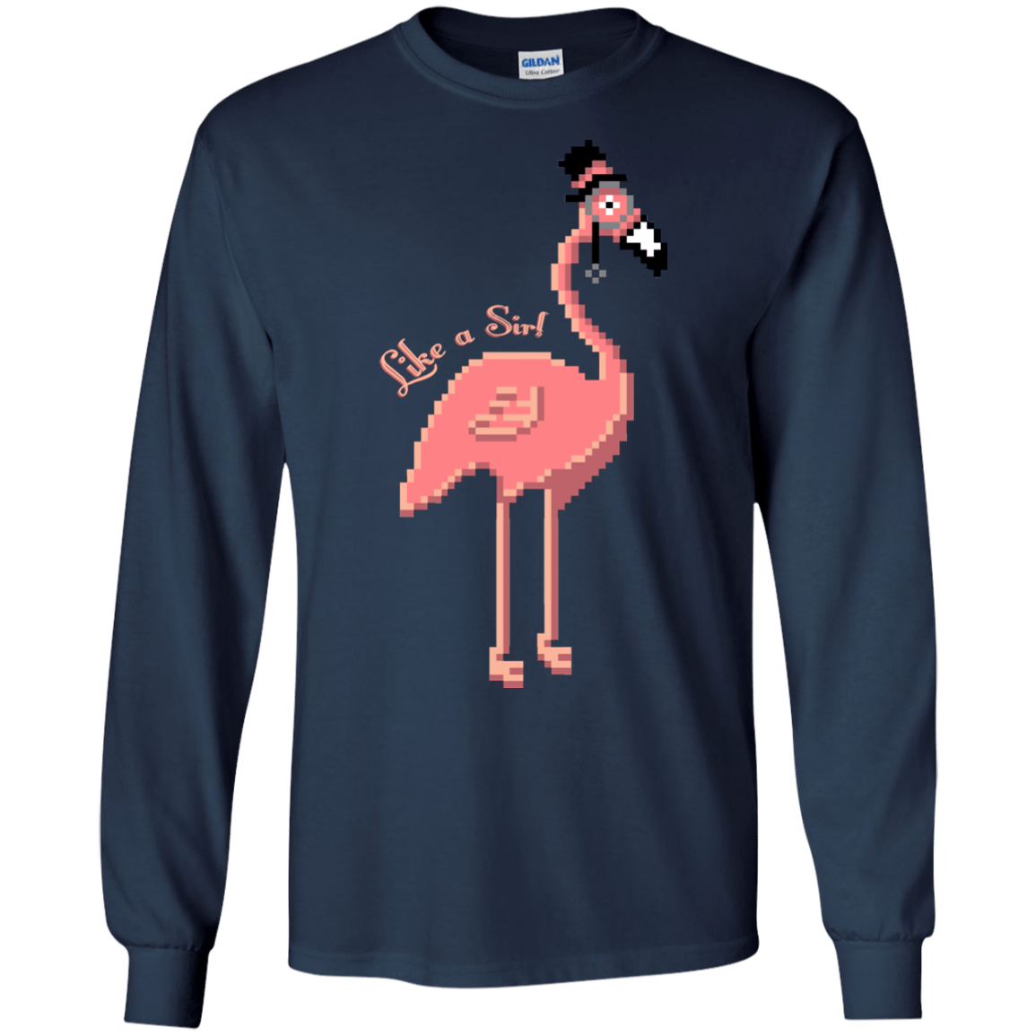 T-Shirts Navy / S LikeASir Flamingo Men's Long Sleeve T-Shirt