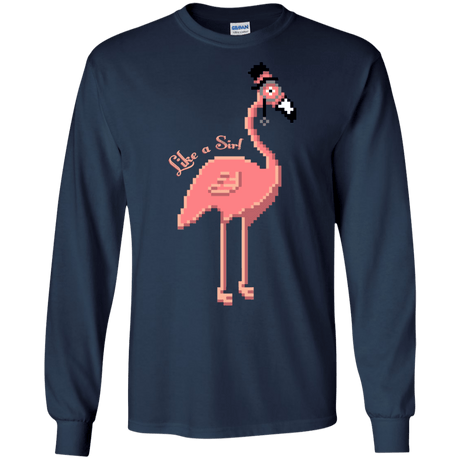 T-Shirts Navy / S LikeASir Flamingo Men's Long Sleeve T-Shirt