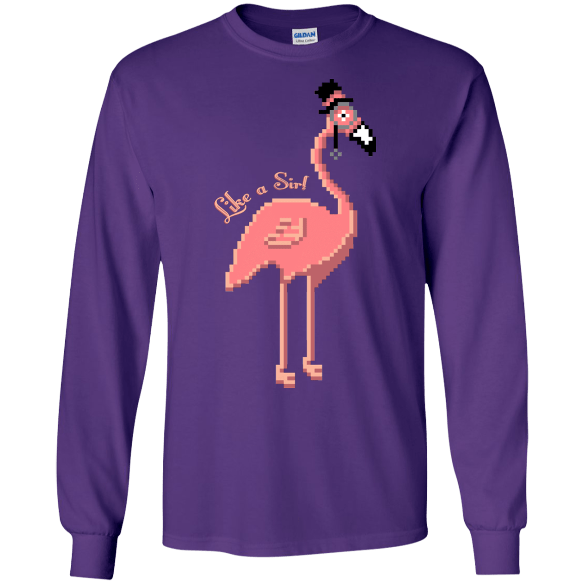 T-Shirts Purple / S LikeASir Flamingo Men's Long Sleeve T-Shirt