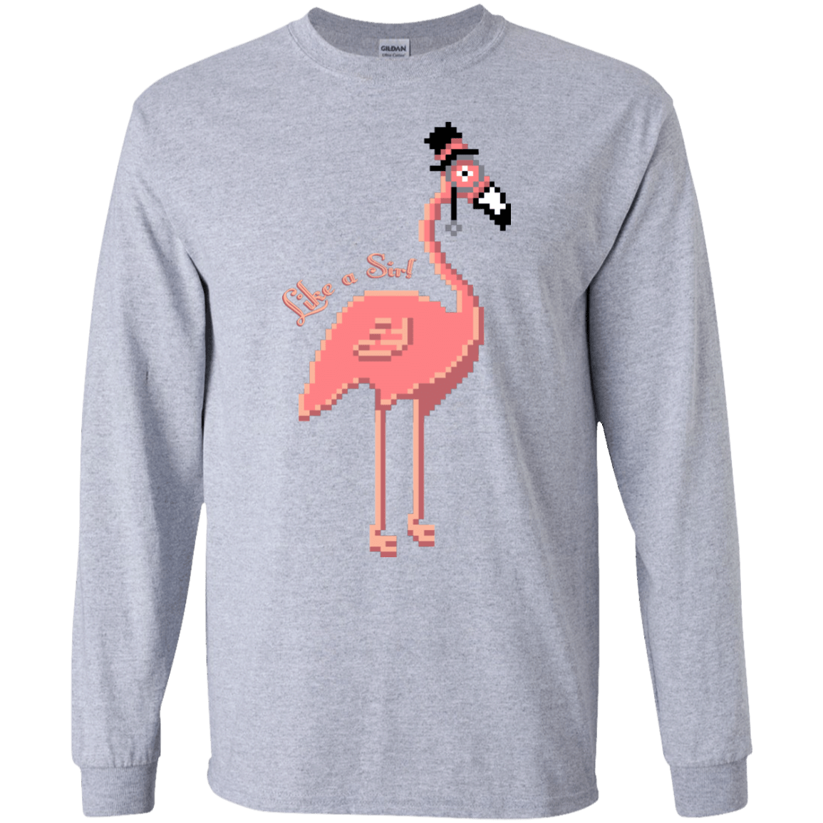 T-Shirts Sport Grey / S LikeASir Flamingo Men's Long Sleeve T-Shirt