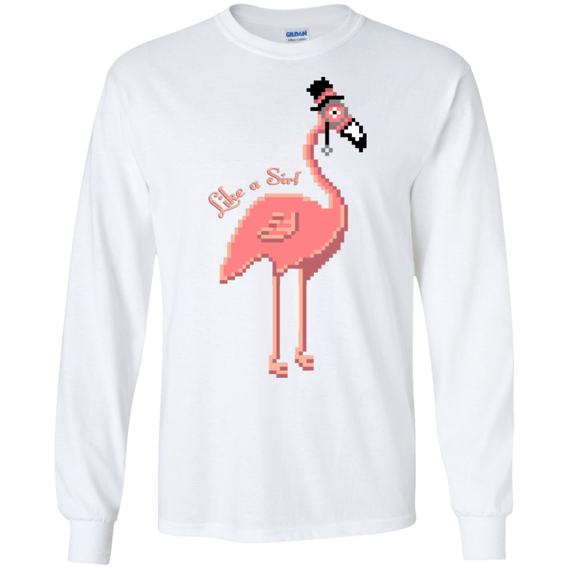 T-Shirts White / S LikeASir Flamingo Men's Long Sleeve T-Shirt