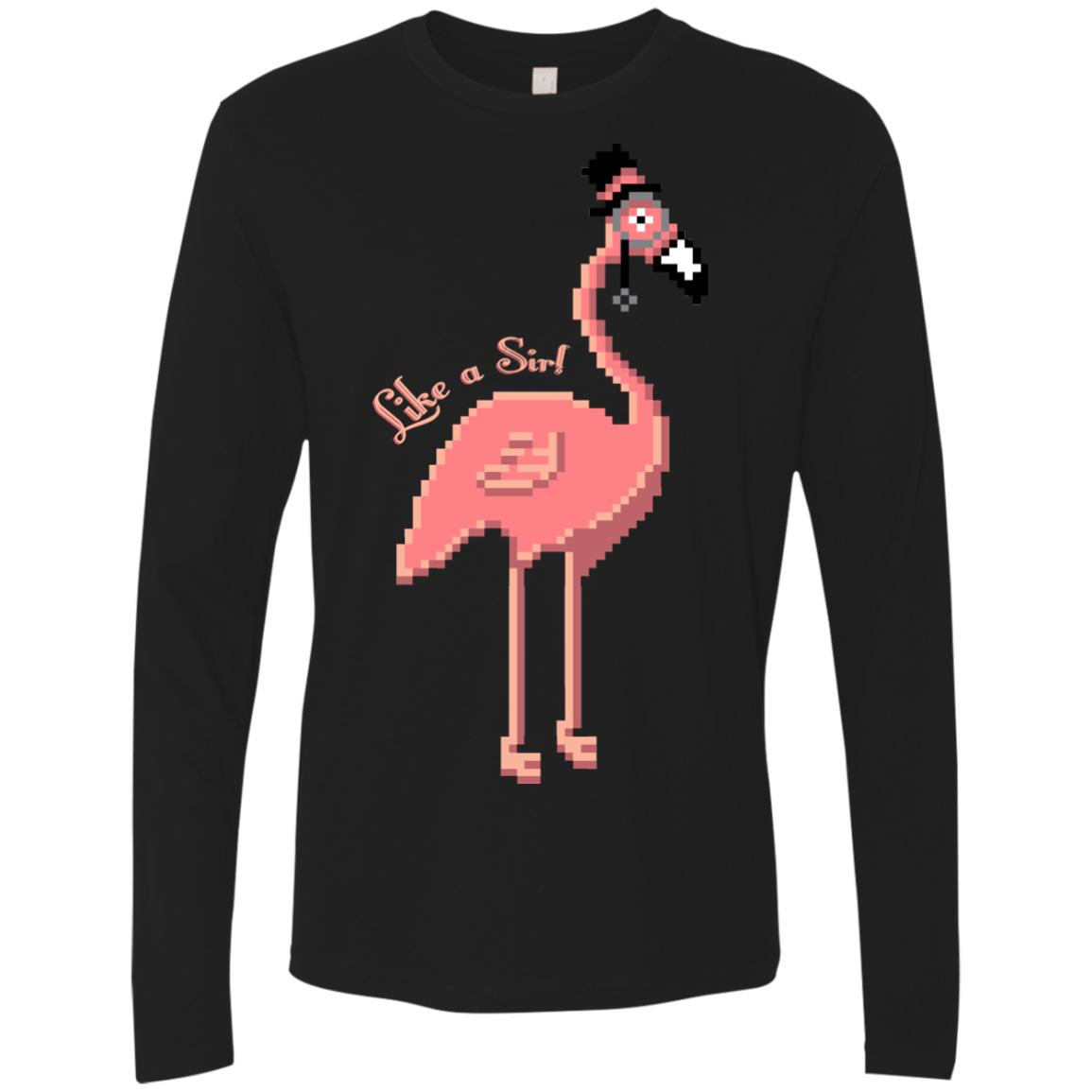 T-Shirts Black / S LikeASir Flamingo Men's Premium Long Sleeve