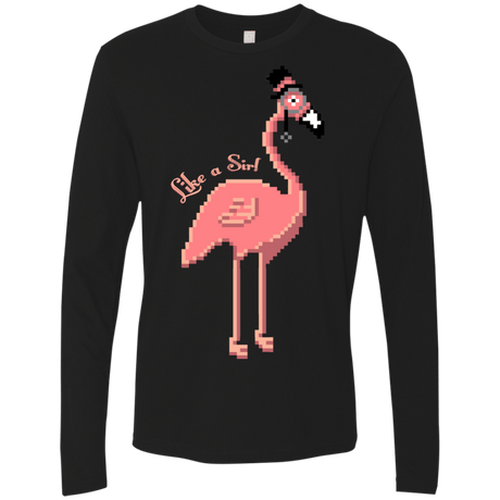 T-Shirts Black / S LikeASir Flamingo Men's Premium Long Sleeve