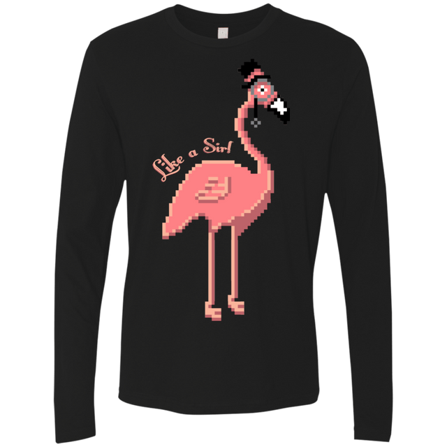 T-Shirts Black / S LikeASir Flamingo Men's Premium Long Sleeve