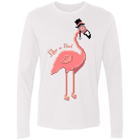 T-Shirts White / S LikeASir Flamingo Men's Premium Long Sleeve
