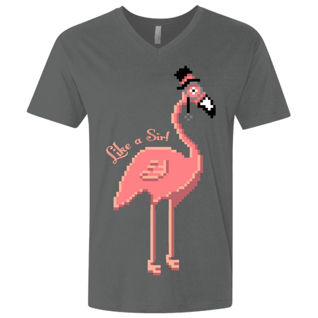 T-Shirts Heavy Metal / X-Small LikeASir Flamingo Men's Premium V-Neck