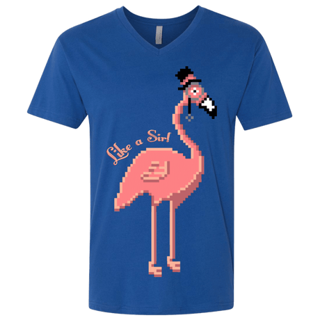 T-Shirts Royal / X-Small LikeASir Flamingo Men's Premium V-Neck