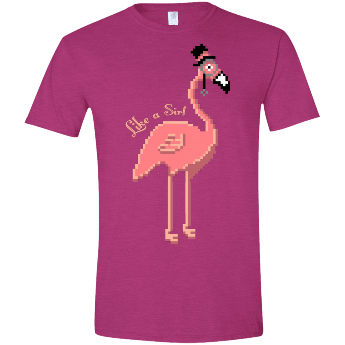 T-Shirts Antique Heliconia / S LikeASir Flamingo Men's Semi-Fitted Softstyle