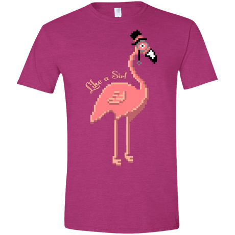 T-Shirts Antique Heliconia / S LikeASir Flamingo Men's Semi-Fitted Softstyle