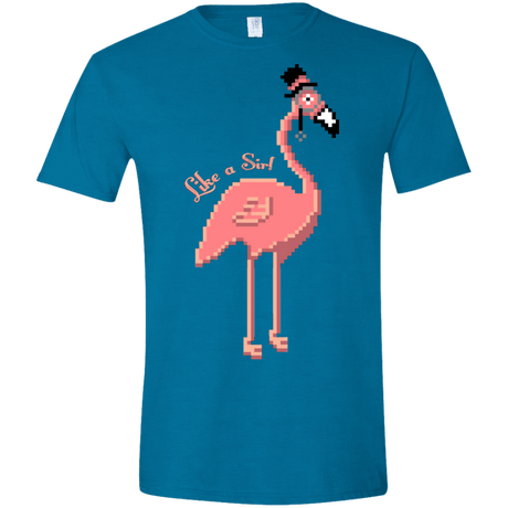 T-Shirts Antique Sapphire / S LikeASir Flamingo Men's Semi-Fitted Softstyle