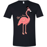 T-Shirts Black / X-Small LikeASir Flamingo Men's Semi-Fitted Softstyle