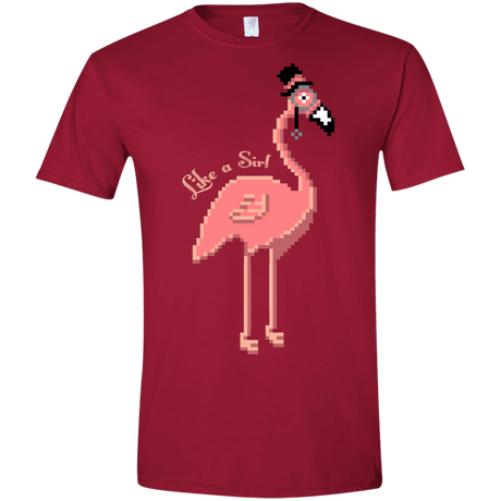 T-Shirts Cardinal Red / S LikeASir Flamingo Men's Semi-Fitted Softstyle