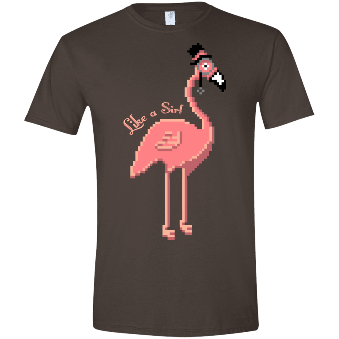 T-Shirts Dark Chocolate / S LikeASir Flamingo Men's Semi-Fitted Softstyle