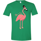 T-Shirts Heather Irish Green / S LikeASir Flamingo Men's Semi-Fitted Softstyle