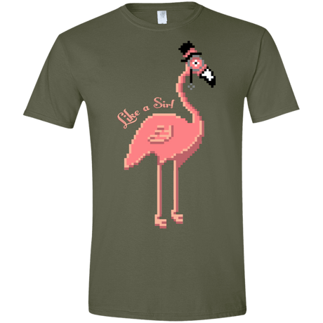 T-Shirts Military Green / S LikeASir Flamingo Men's Semi-Fitted Softstyle