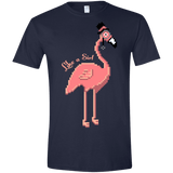 T-Shirts Navy / X-Small LikeASir Flamingo Men's Semi-Fitted Softstyle