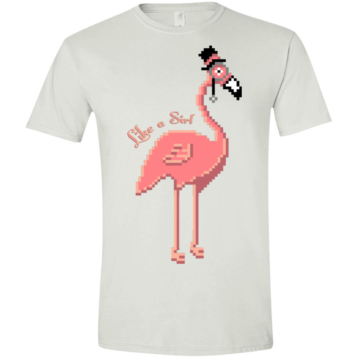 T-Shirts White / X-Small LikeASir Flamingo Men's Semi-Fitted Softstyle