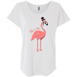 T-Shirts Heather White / X-Small LikeASir Flamingo Triblend Dolman Sleeve