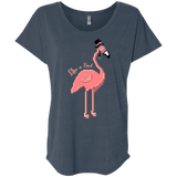 T-Shirts Indigo / X-Small LikeASir Flamingo Triblend Dolman Sleeve