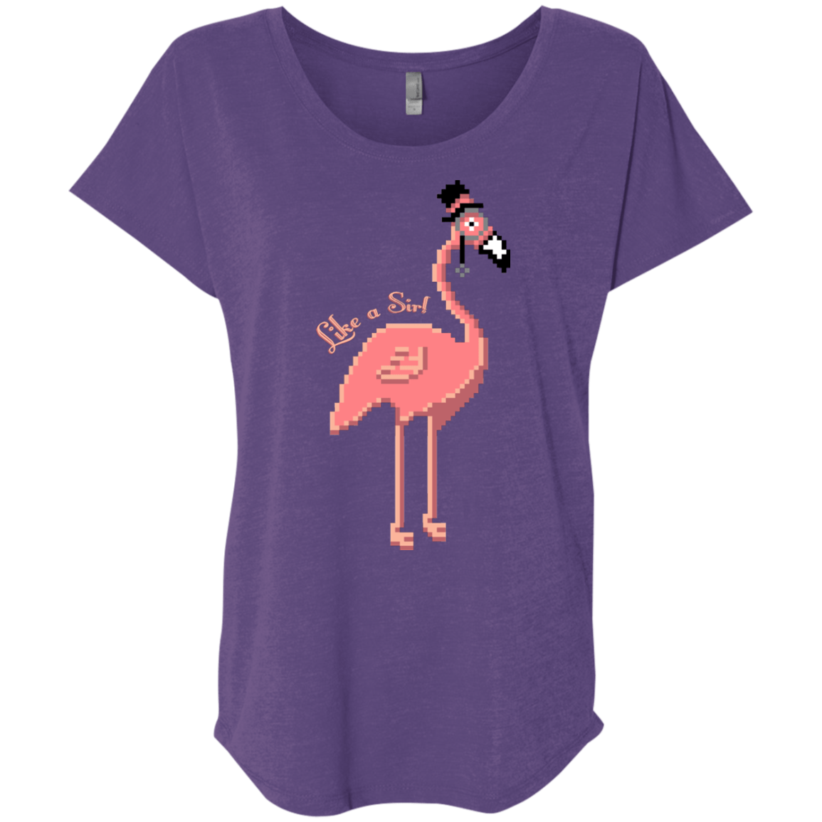 T-Shirts Purple Rush / X-Small LikeASir Flamingo Triblend Dolman Sleeve