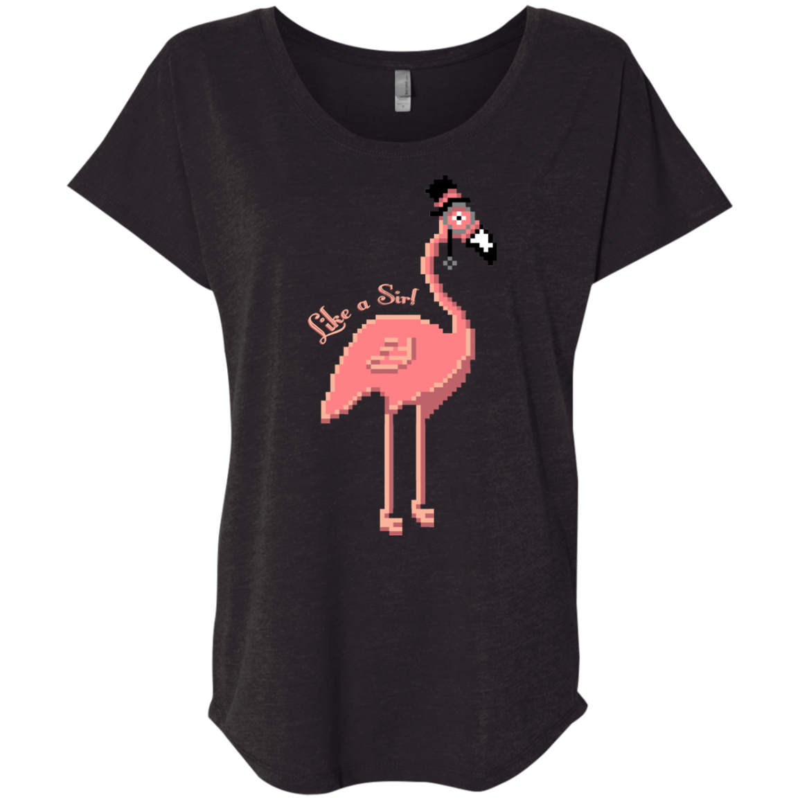 T-Shirts Vintage Black / X-Small LikeASir Flamingo Triblend Dolman Sleeve