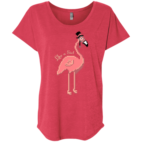 T-Shirts Vintage Red / X-Small LikeASir Flamingo Triblend Dolman Sleeve
