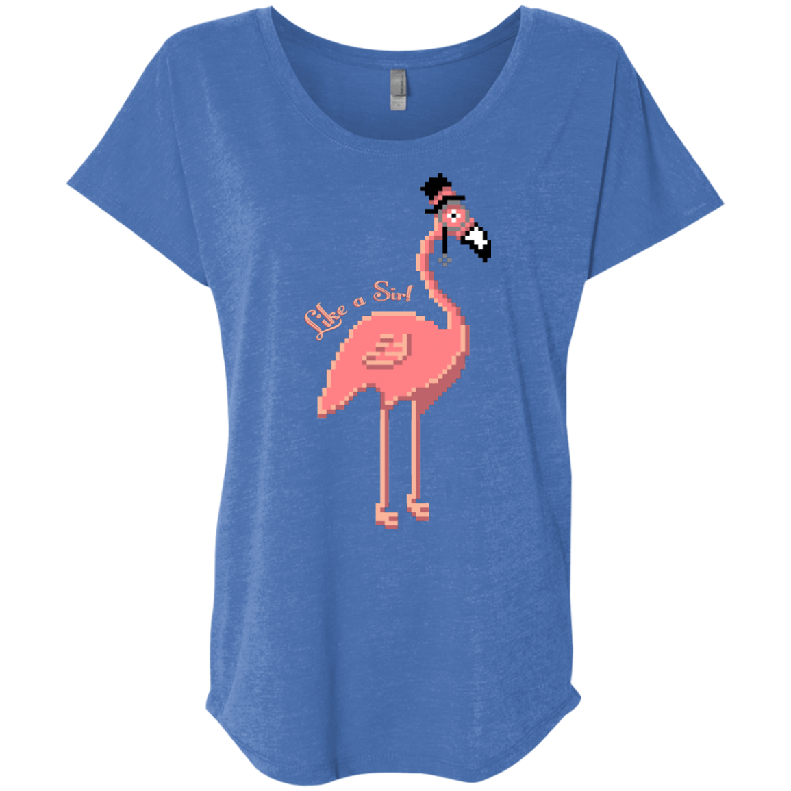 T-Shirts Vintage Royal / X-Small LikeASir Flamingo Triblend Dolman Sleeve