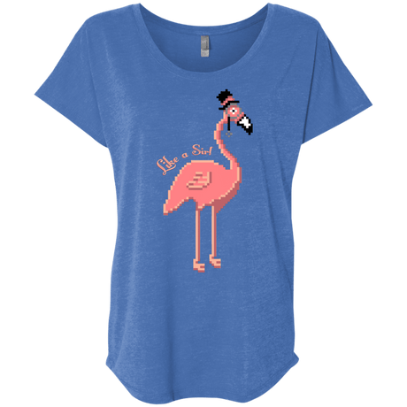 T-Shirts Vintage Royal / X-Small LikeASir Flamingo Triblend Dolman Sleeve