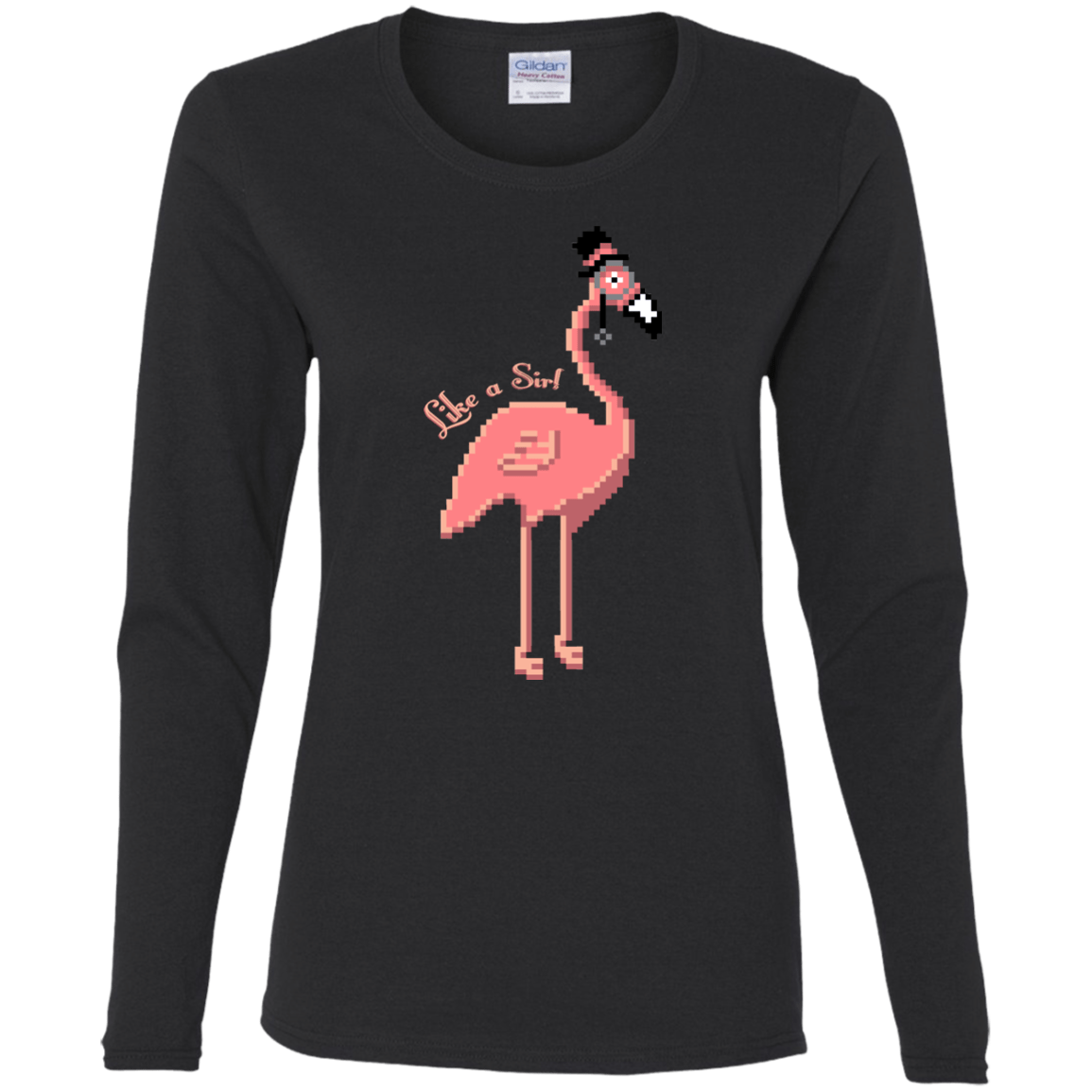 T-Shirts Black / S LikeASir Flamingo Women's Long Sleeve T-Shirt