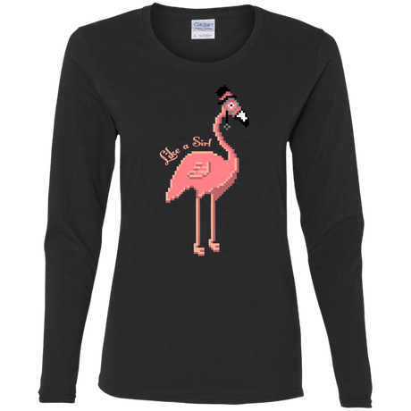 T-Shirts Black / S LikeASir Flamingo Women's Long Sleeve T-Shirt