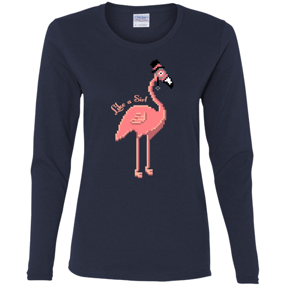 T-Shirts Navy / S LikeASir Flamingo Women's Long Sleeve T-Shirt