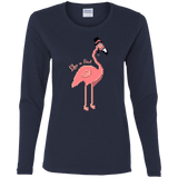 T-Shirts Navy / S LikeASir Flamingo Women's Long Sleeve T-Shirt
