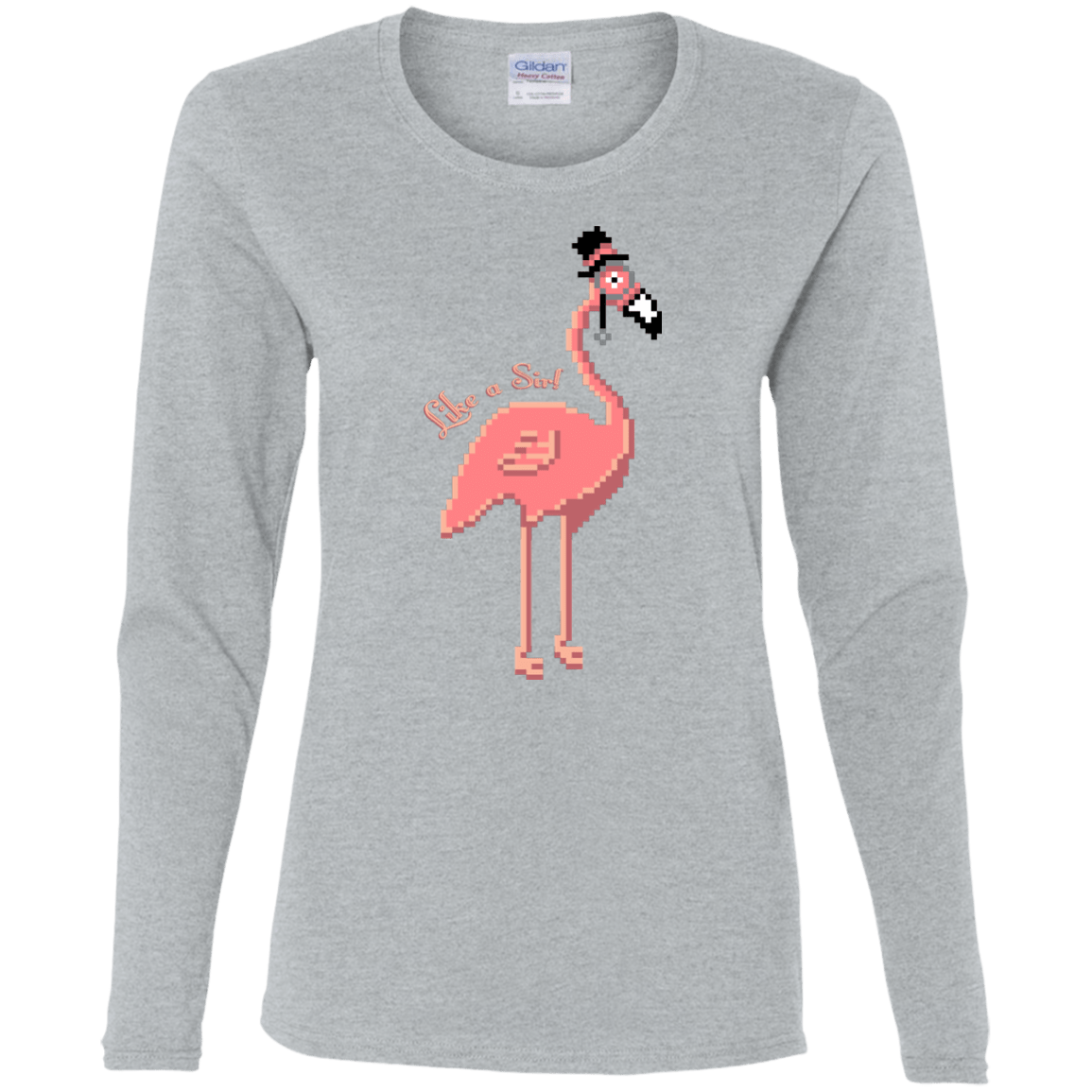 T-Shirts Sport Grey / S LikeASir Flamingo Women's Long Sleeve T-Shirt