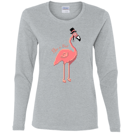 T-Shirts Sport Grey / S LikeASir Flamingo Women's Long Sleeve T-Shirt