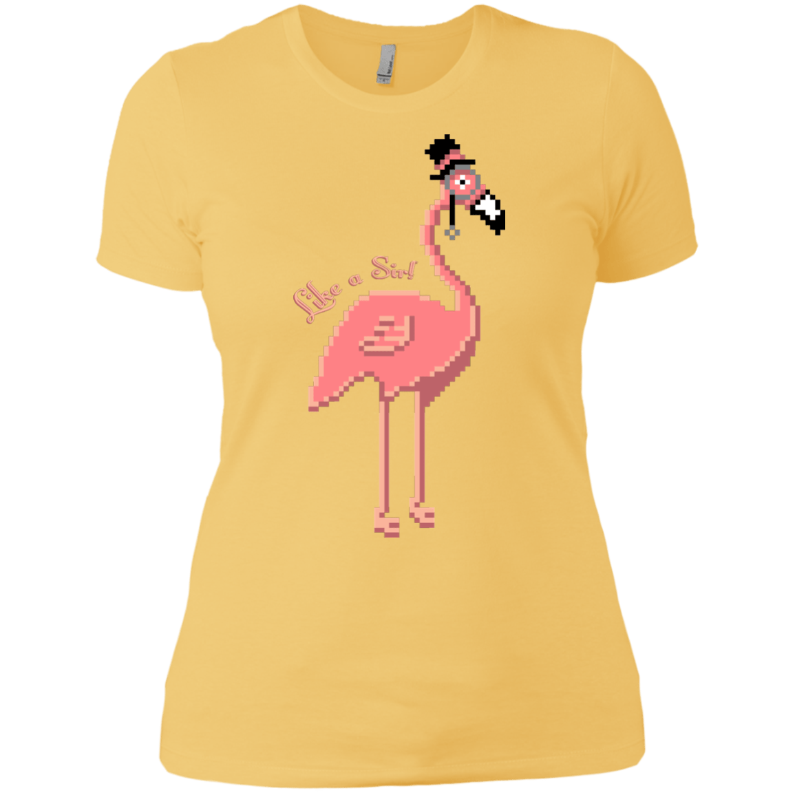 T-Shirts Banana Cream/ / X-Small LikeASir Flamingo Women's Premium T-Shirt