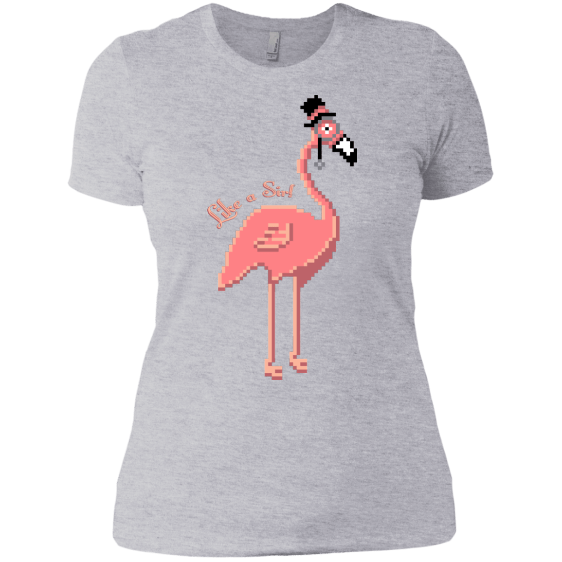 T-Shirts Heather Grey / X-Small LikeASir Flamingo Women's Premium T-Shirt