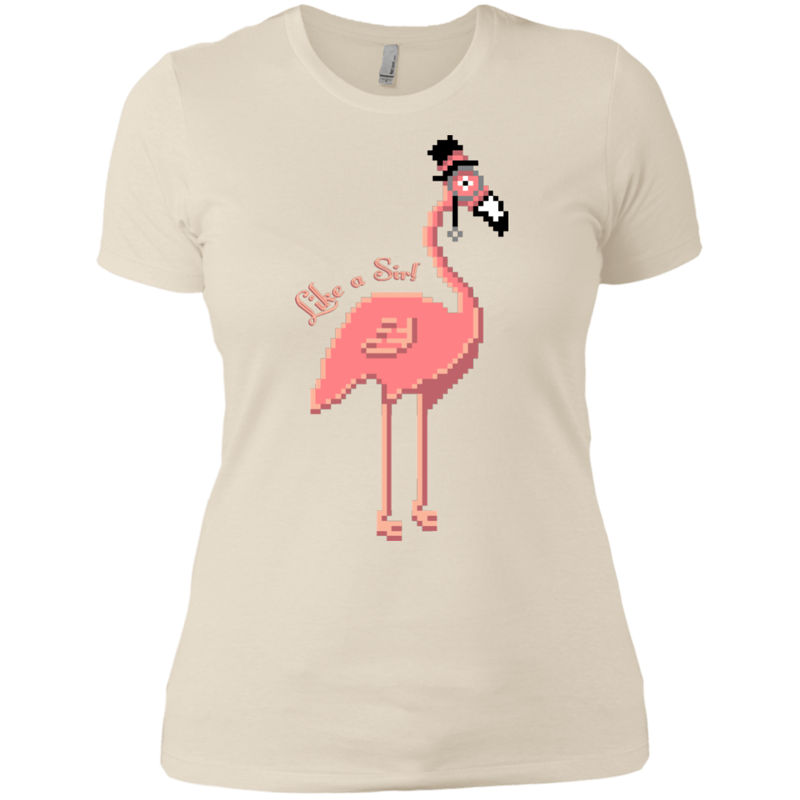 T-Shirts Ivory/ / X-Small LikeASir Flamingo Women's Premium T-Shirt