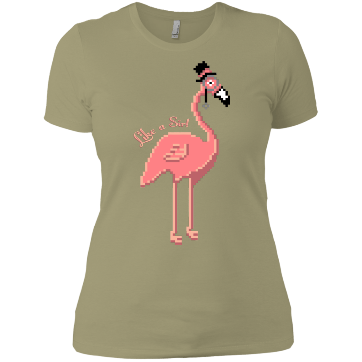 T-Shirts Light Olive / X-Small LikeASir Flamingo Women's Premium T-Shirt