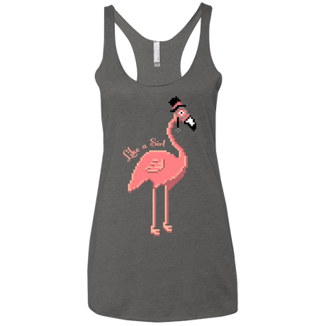 T-Shirts Premium Heather / X-Small LikeASir Flamingo Women's Triblend Racerback Tank