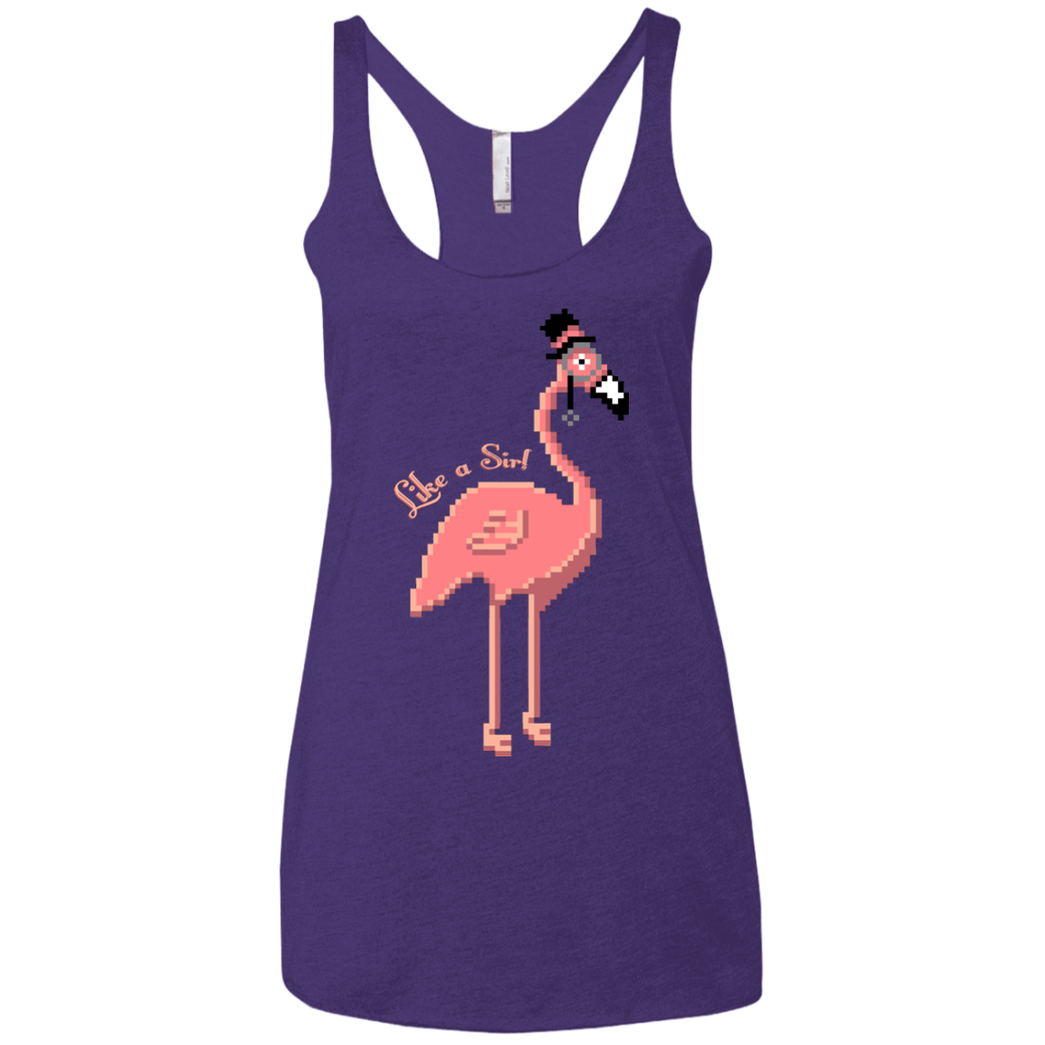 T-Shirts Purple Rush / X-Small LikeASir Flamingo Women's Triblend Racerback Tank