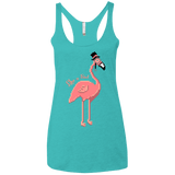 T-Shirts Tahiti Blue / X-Small LikeASir Flamingo Women's Triblend Racerback Tank