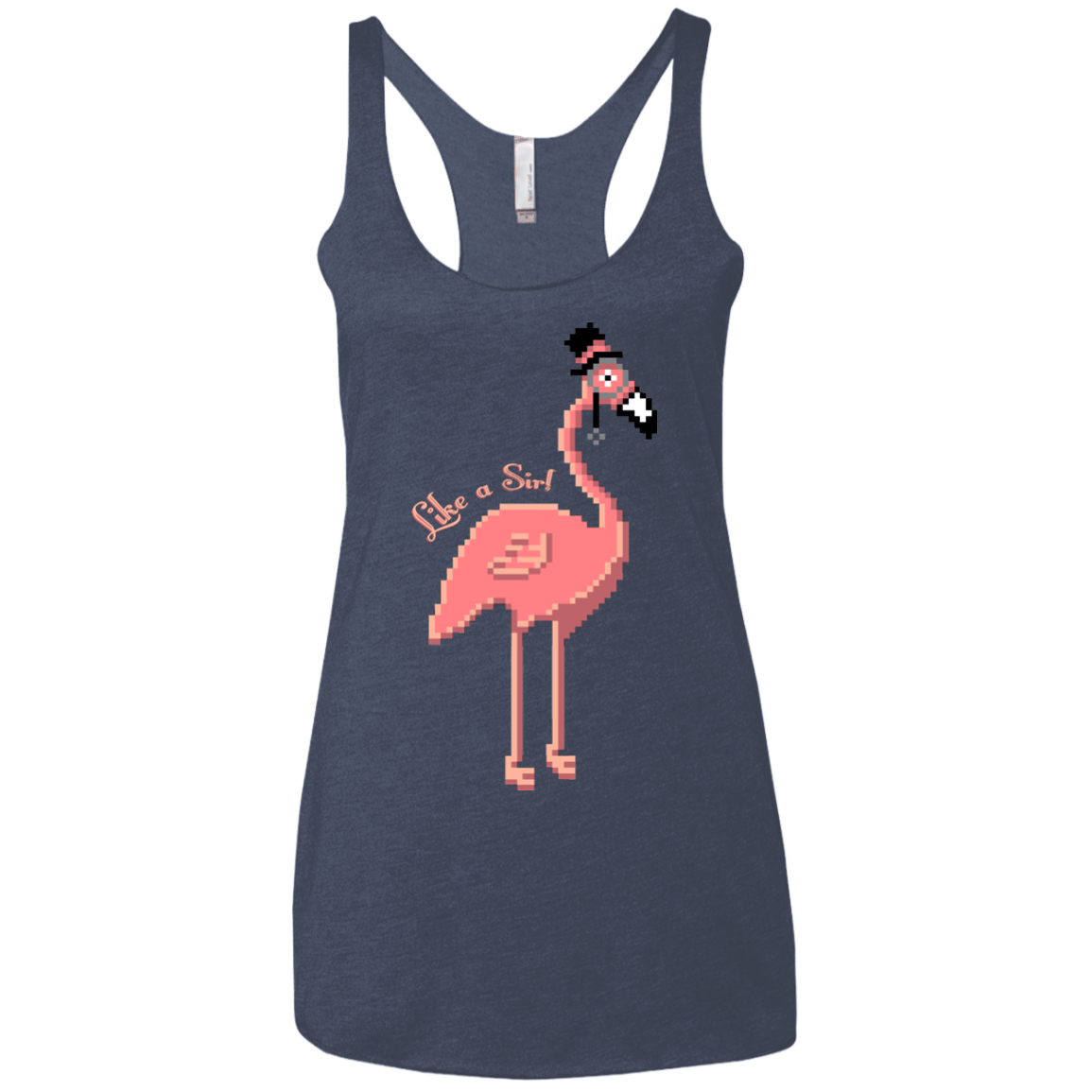 T-Shirts Vintage Navy / X-Small LikeASir Flamingo Women's Triblend Racerback Tank