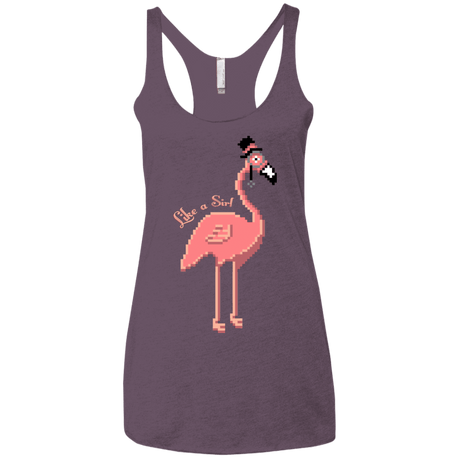 T-Shirts Vintage Purple / X-Small LikeASir Flamingo Women's Triblend Racerback Tank