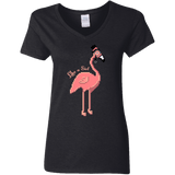 T-Shirts Black / S LikeASir Flamingo Women's V-Neck T-Shirt