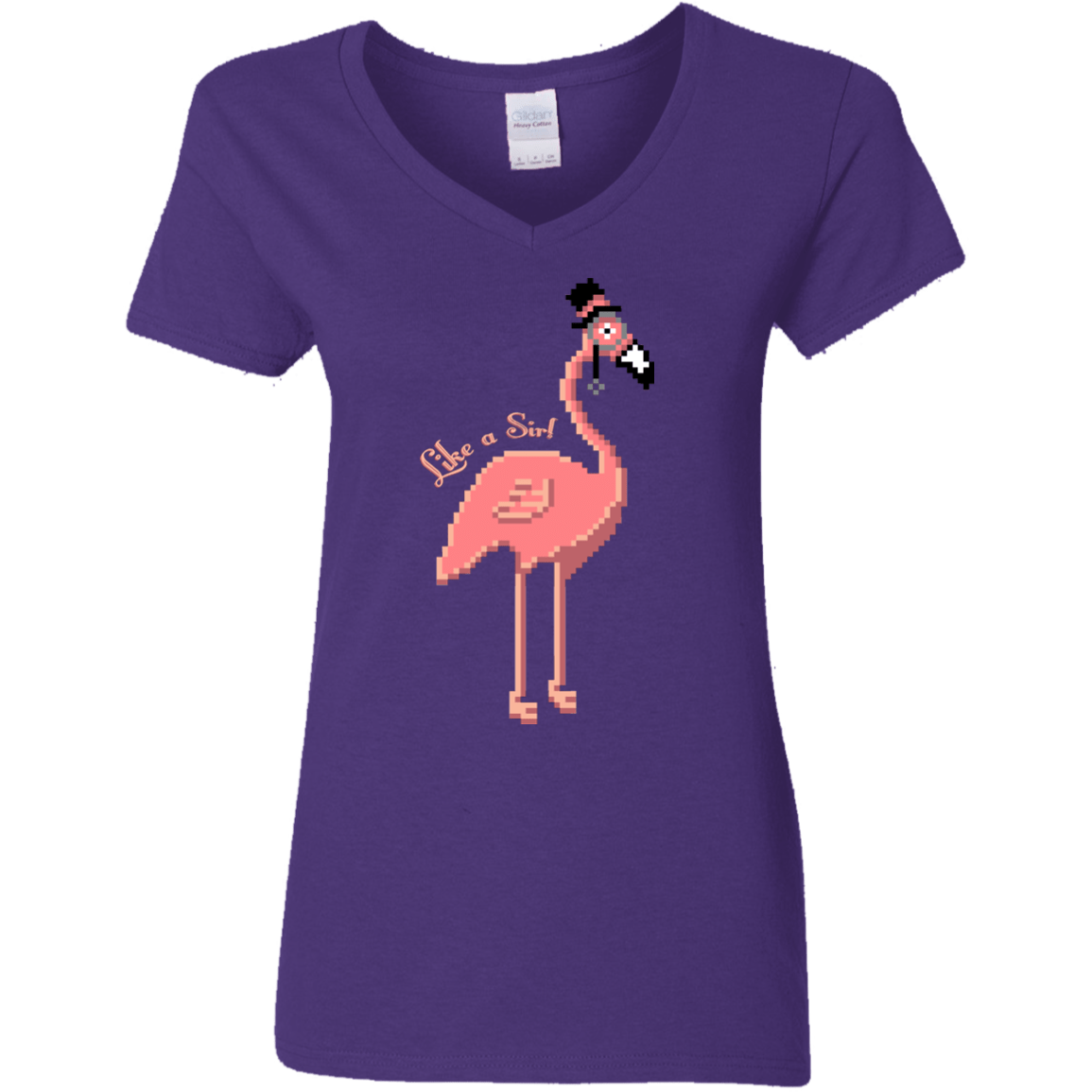 T-Shirts Purple / S LikeASir Flamingo Women's V-Neck T-Shirt