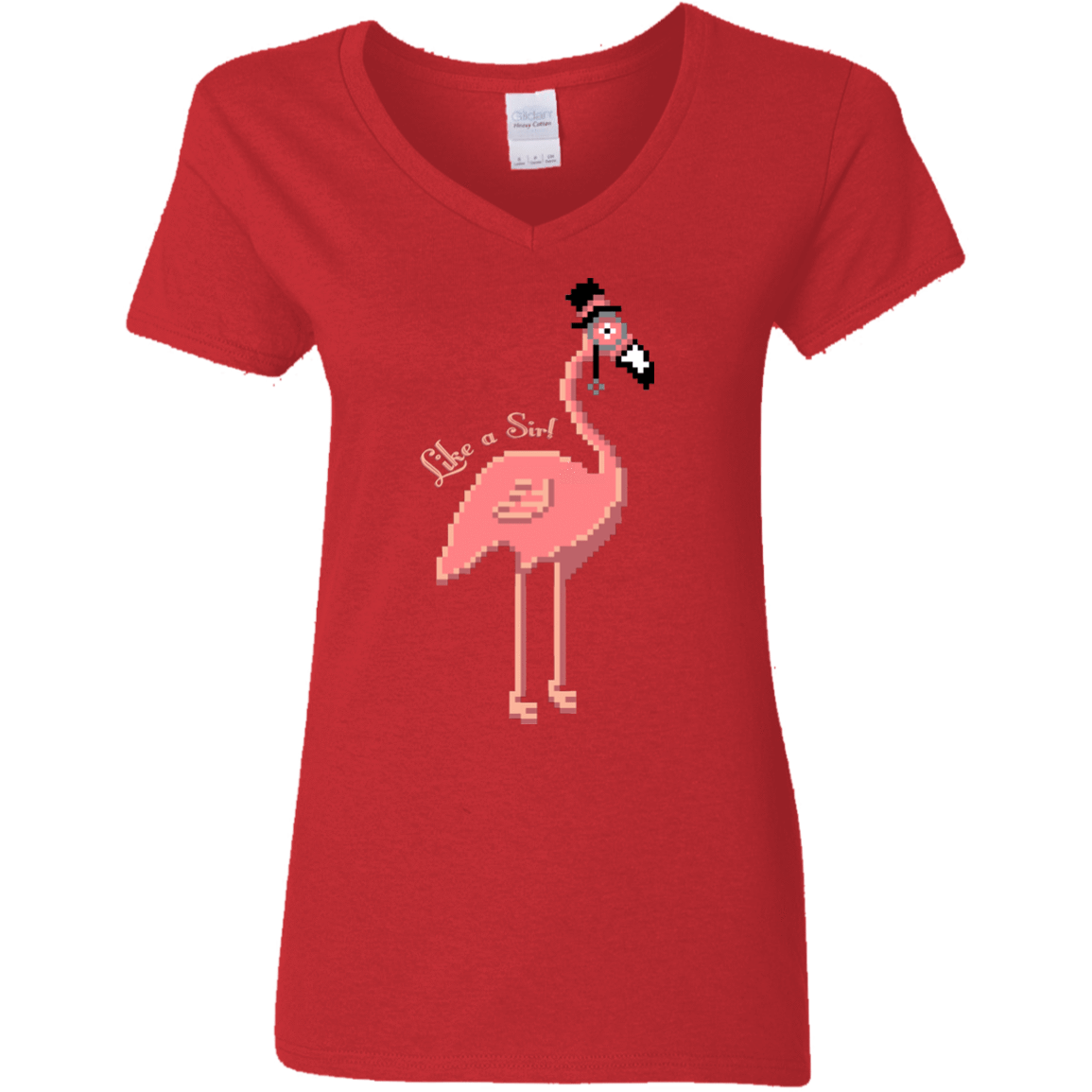 T-Shirts Red / S LikeASir Flamingo Women's V-Neck T-Shirt