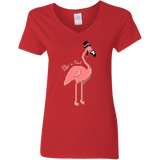 T-Shirts Red / S LikeASir Flamingo Women's V-Neck T-Shirt