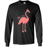 T-Shirts Black / YS LikeASir Flamingo Youth Long Sleeve T-Shirt