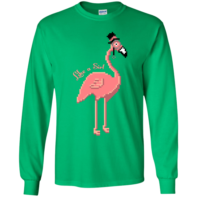T-Shirts Irish Green / YS LikeASir Flamingo Youth Long Sleeve T-Shirt